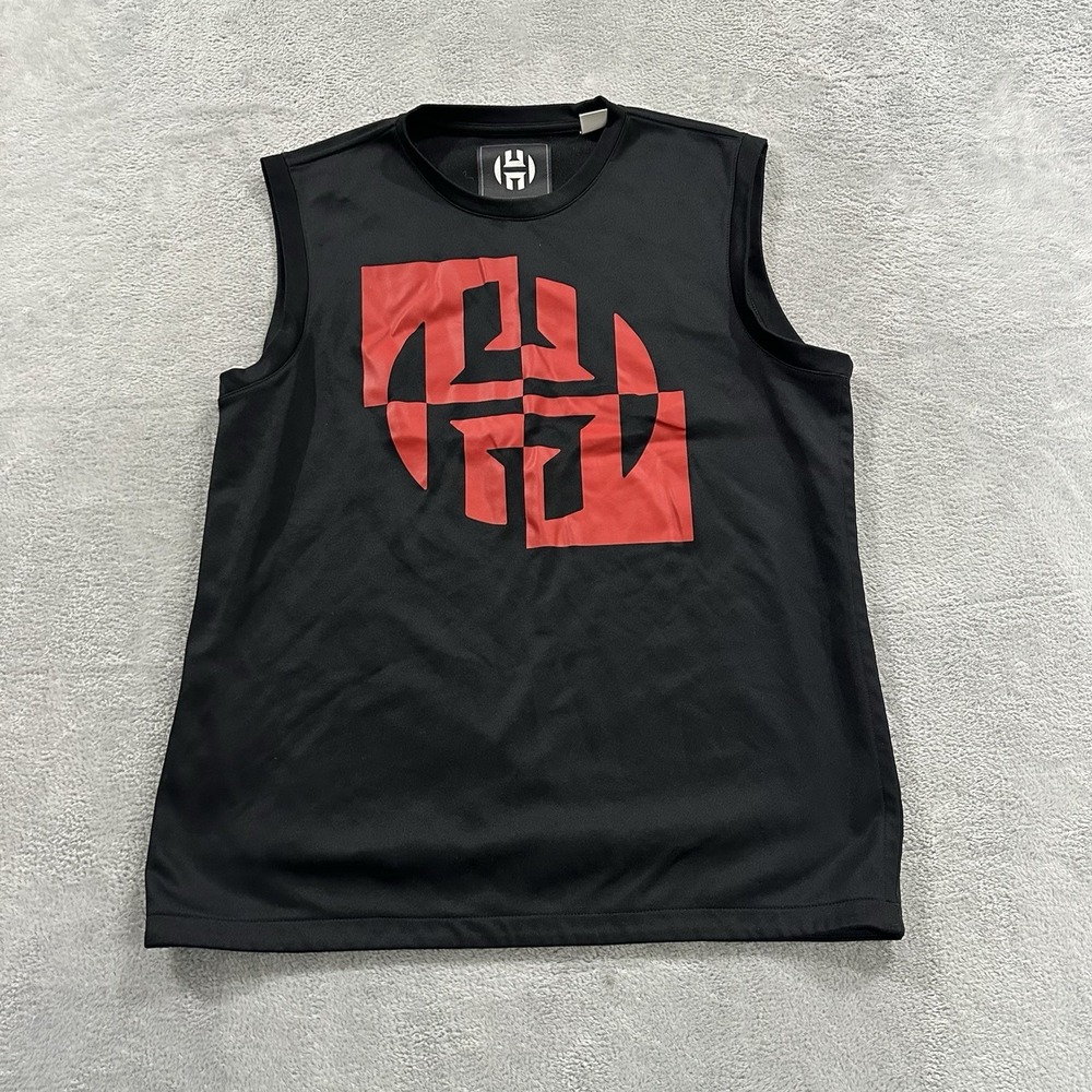 adidas Black Sleeveless Jersey with Red Logo